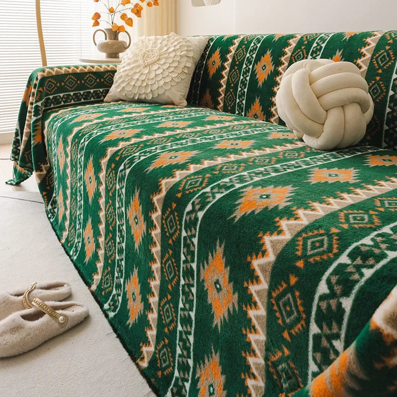 EIFLOY-Bohemia Sofa Towel Cover Blanket, 3 Seater, Thick, Universal Couch Slipcover,  Armchair Furniture Protector, Anti Scratch